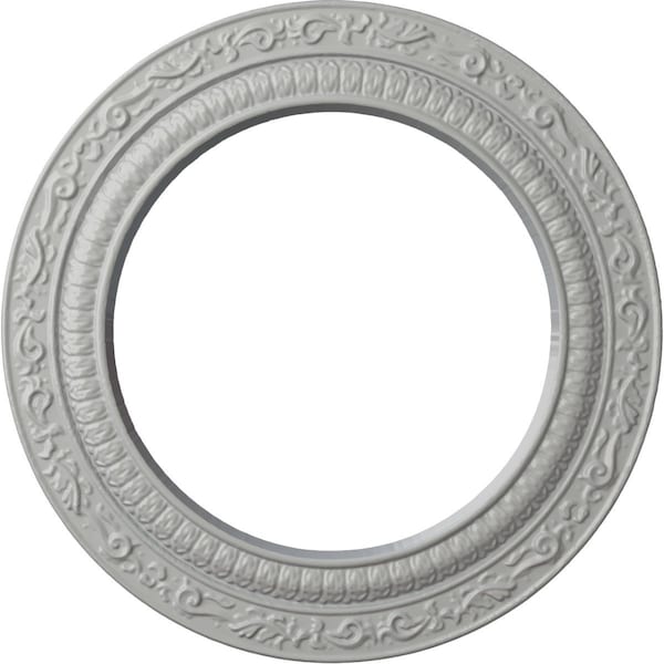 Ekena Millwork Andrea Ceiling Medallion (Fits Canopies up to 8"), Hand-Painted Frost, 12"OD x 8"ID x 1/2"P CM12ADFRF - main
